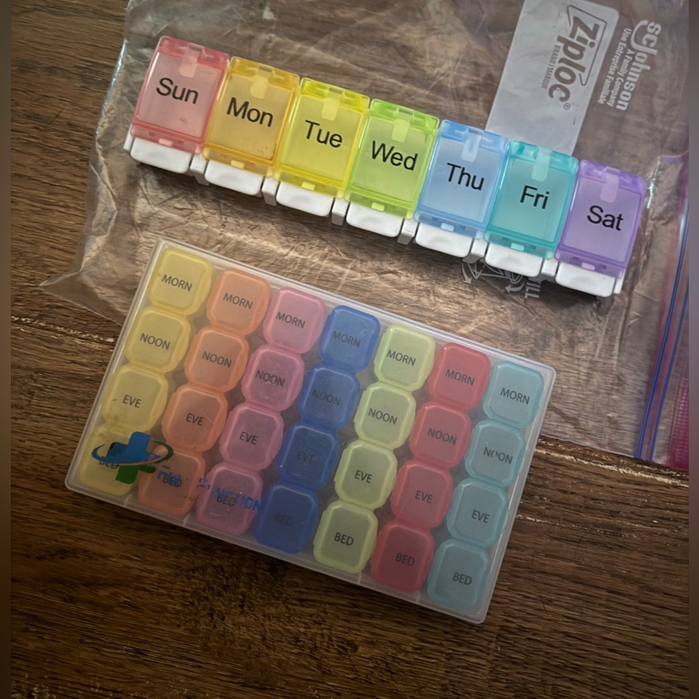 Pill organizers pill box daily reminder lot